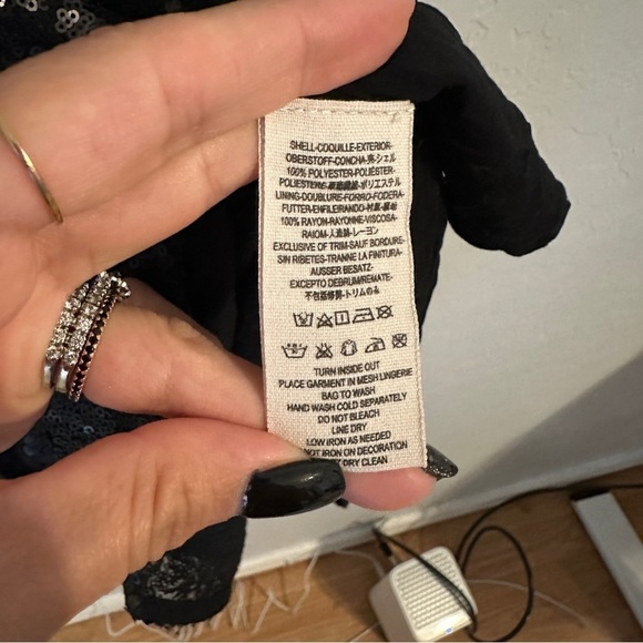 Free People Shining In Sequin Mini in Black Size XS - Picture 6 of 6